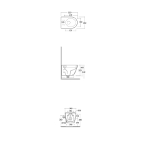Vas WC suspendat Rak, Sani cu tratament Rak-Protek, rimless, 36 x 52 cm, alb